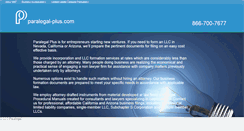 Desktop Screenshot of paralegal-plus.com